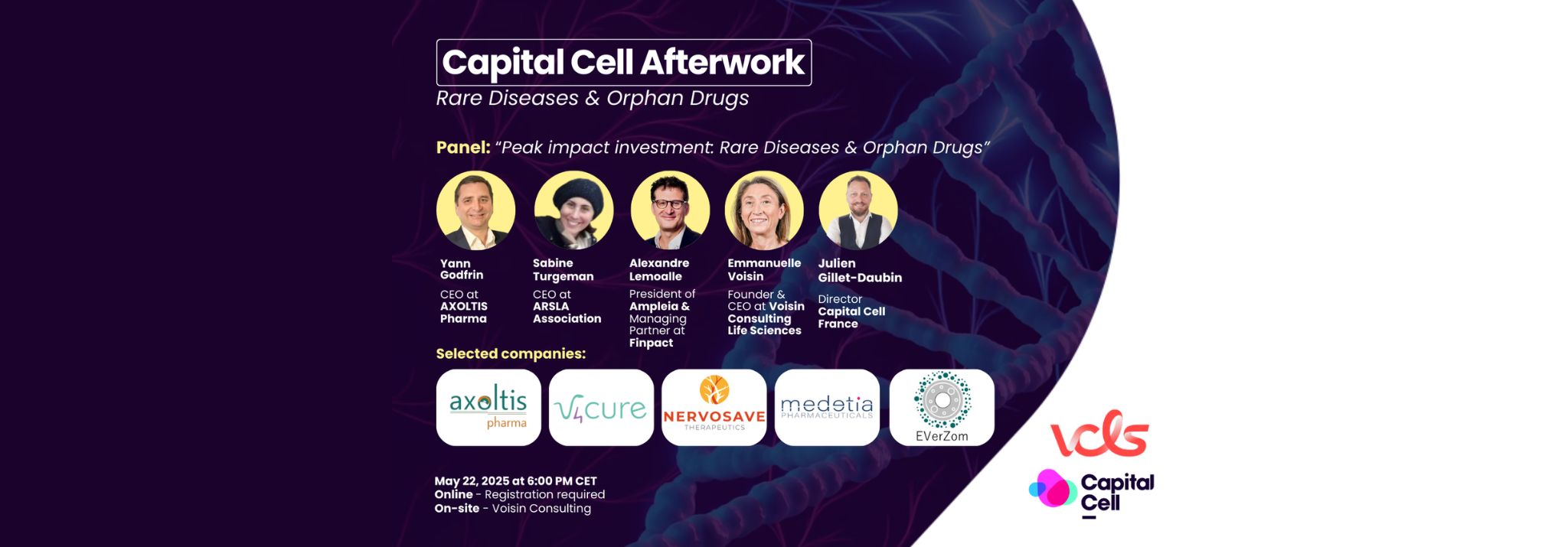Don't miss the next Capital Cell Afterwork on Rare Diseases & Orphan Drugs