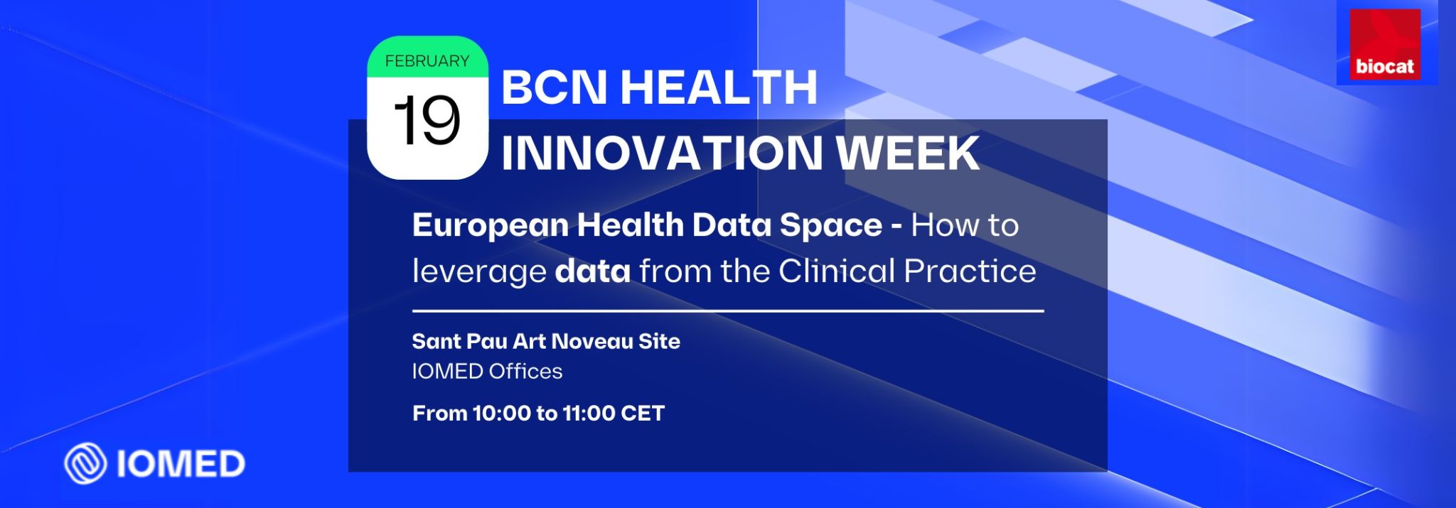 IOMED is hosting a key session on the European Health Data Space at BCN Health Innovation Week