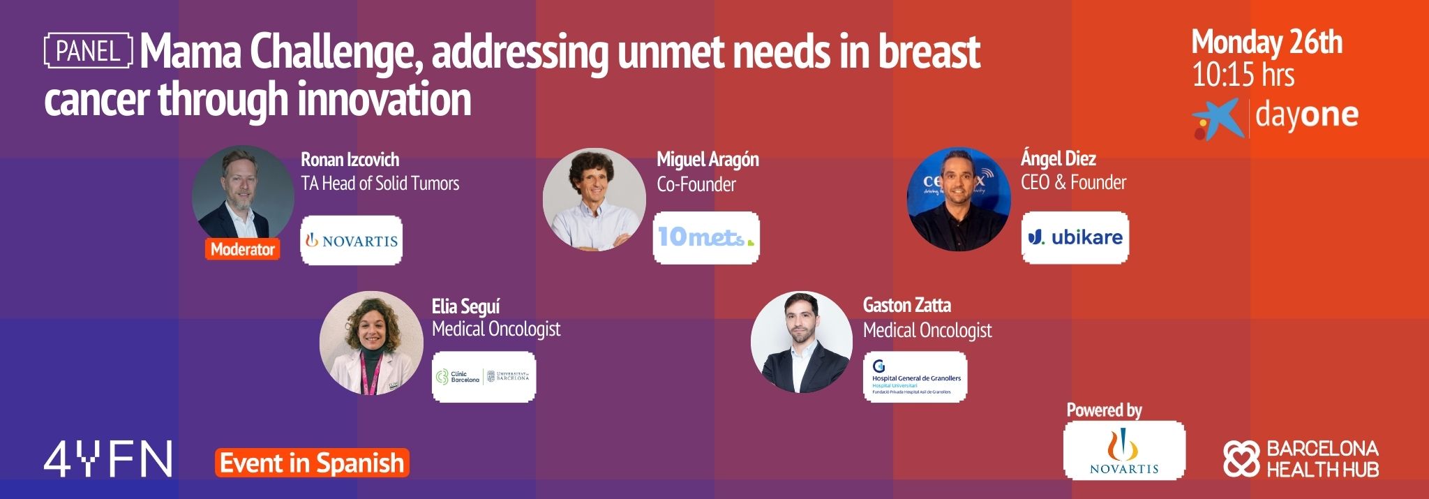 4YFN - Panel: Mama Challenge, addressing unmet needs in breast cancer through innovation