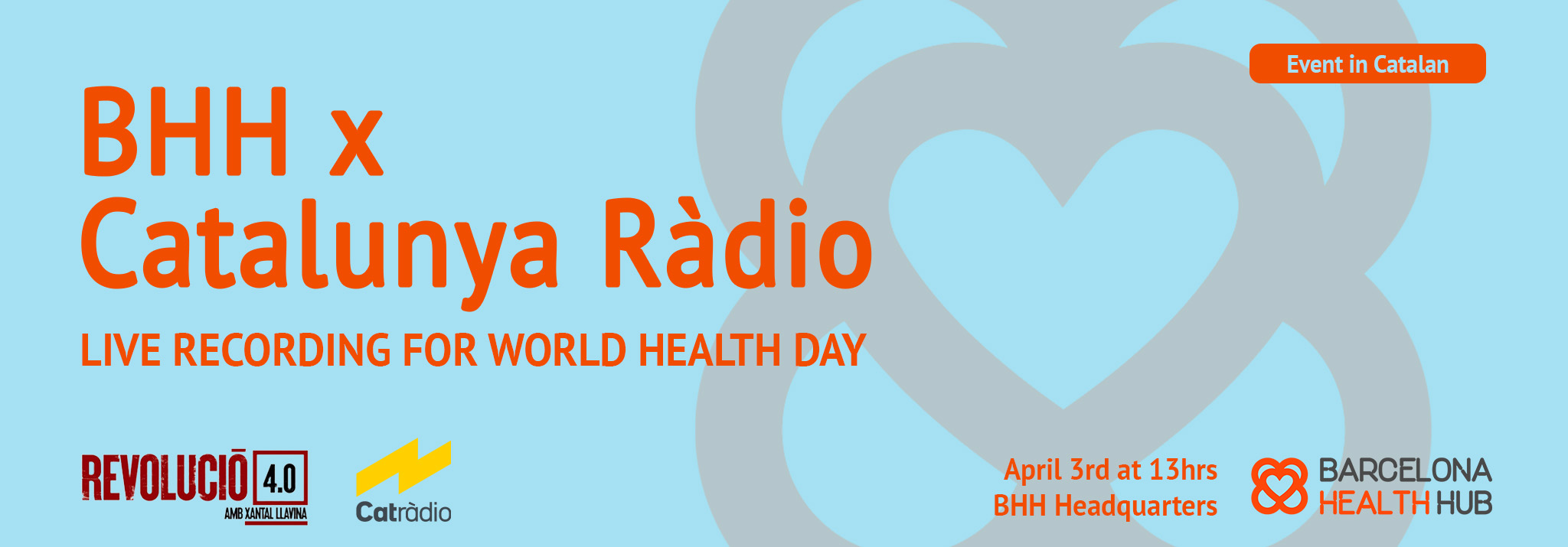 BHH x Revolució 4.0 of Catalunya Ràdio: Live recording for World Health Day!