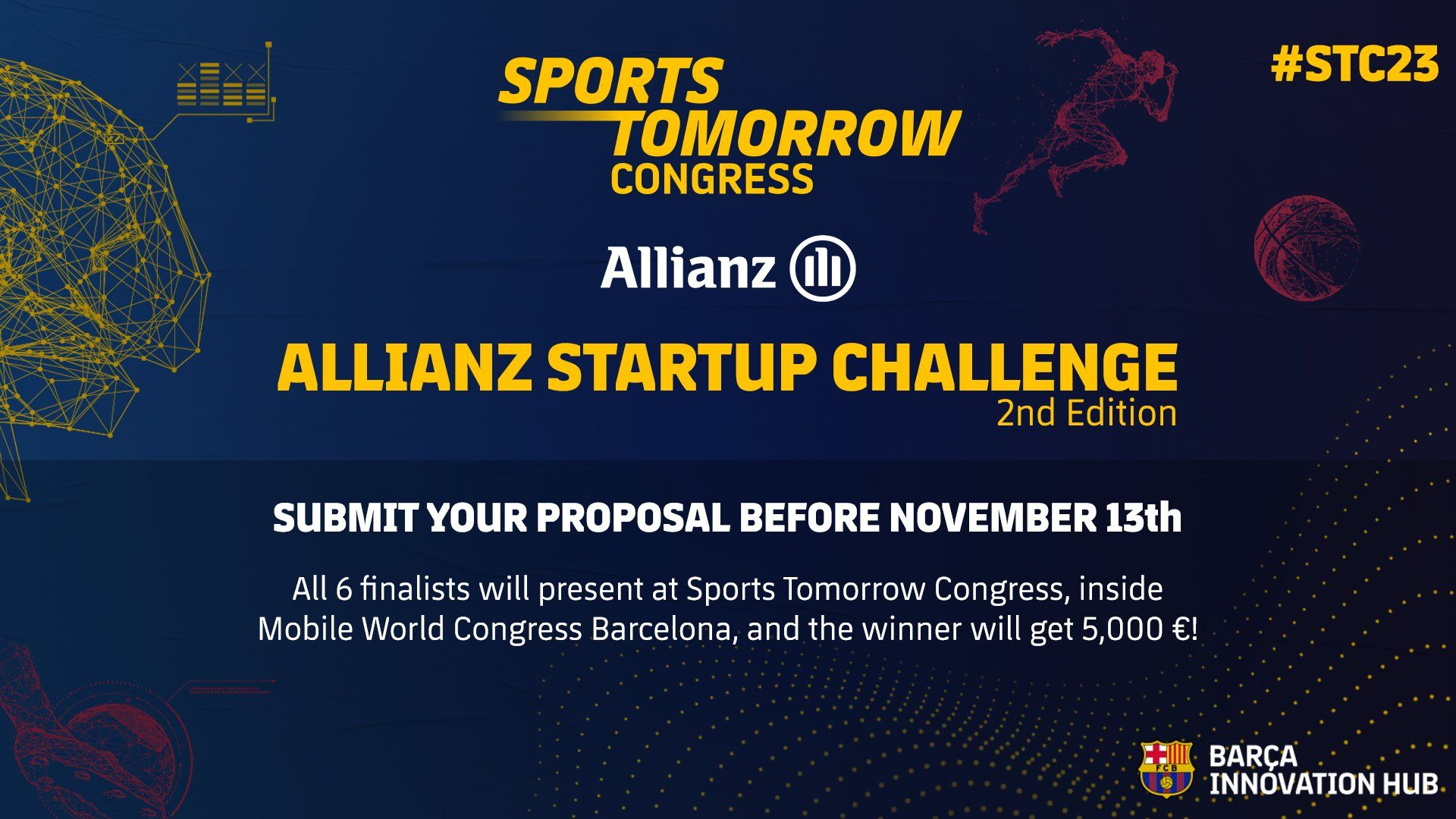 Sign up for the Allianz Startup Challenge at the Sports Tomorrow Congress by Barça Innovation Hub