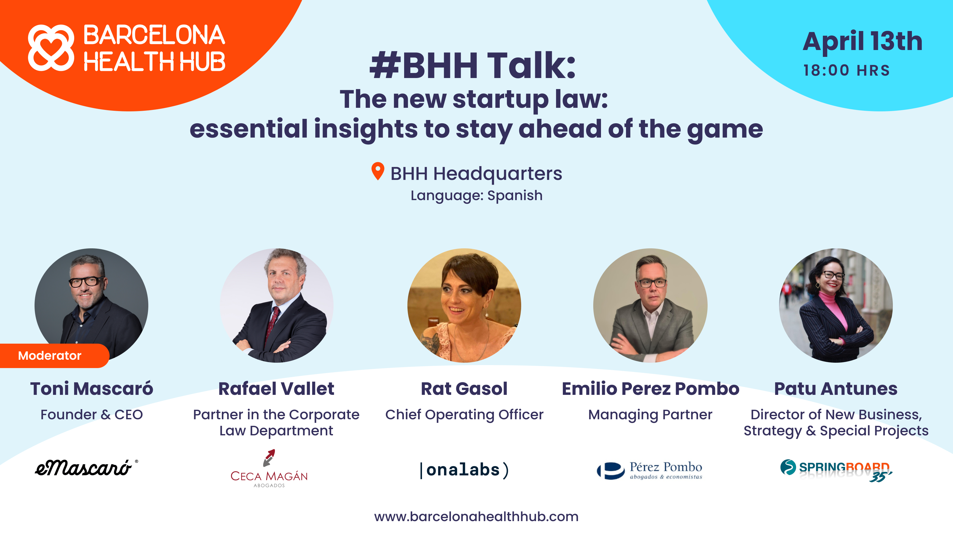 #BHHTalk on April 13th - The new startup law: essential insights to stay ahead of the game