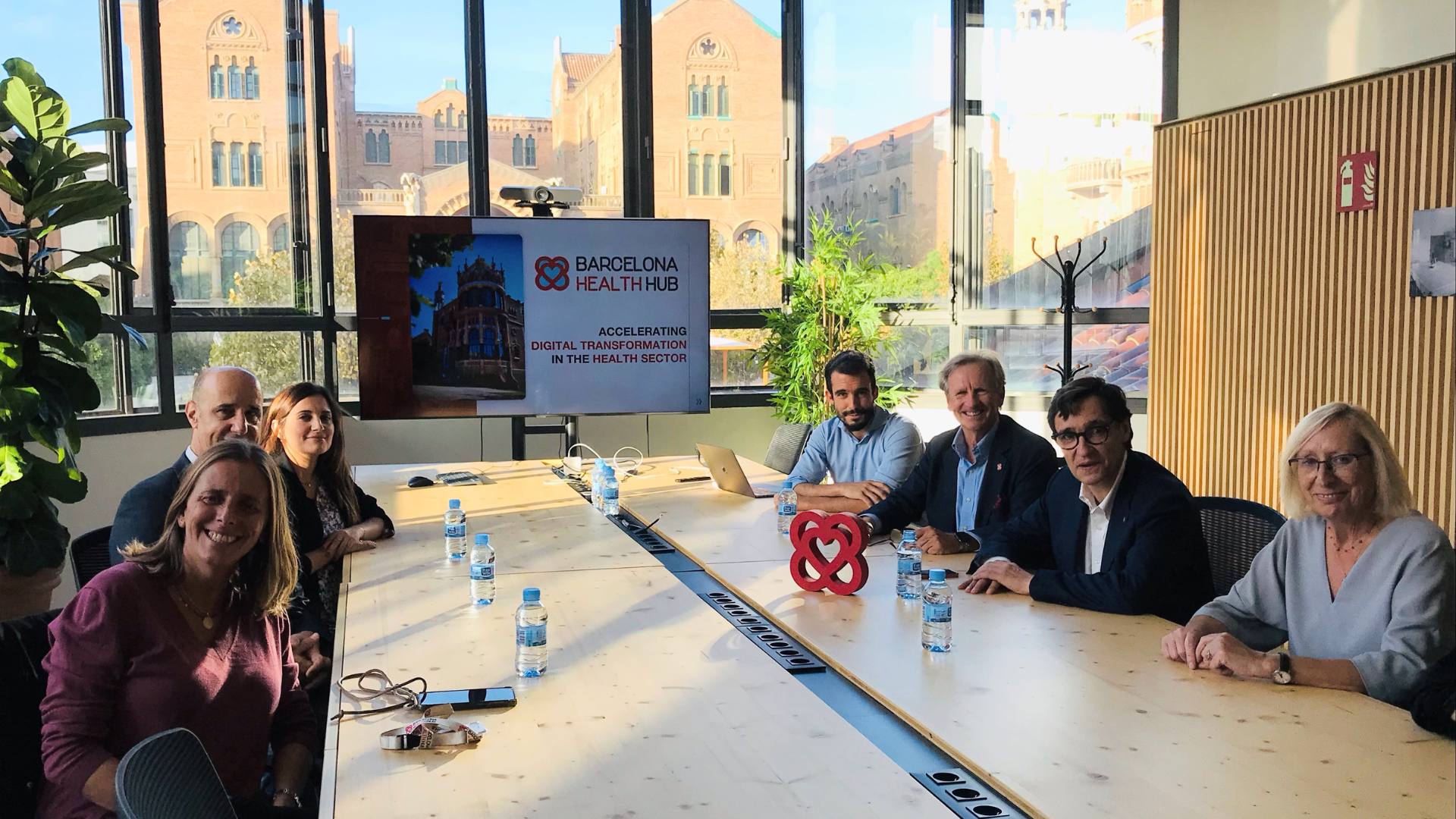 Barcelona Health Hub welcomed Salvador Illa at the BHH Headquarters