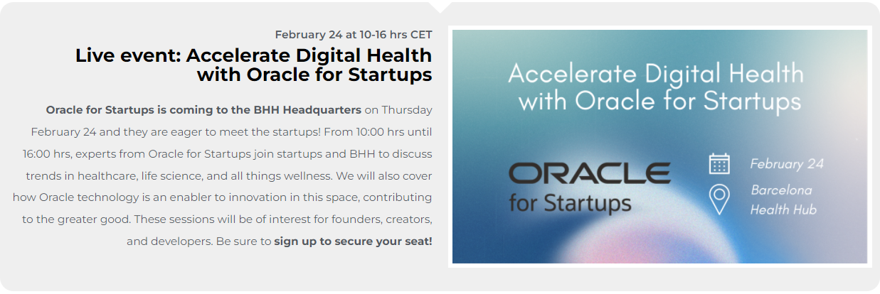 Oracle and Barcelona Health Hub announce partnership to accelerate digital health innovation across the globe