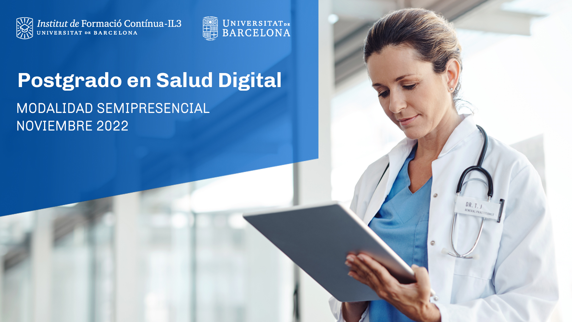 Institut de Formació Continua of the Universitat de Barcelona launches new Postgraduate in Digital Health - #BHHMembersInitiatives