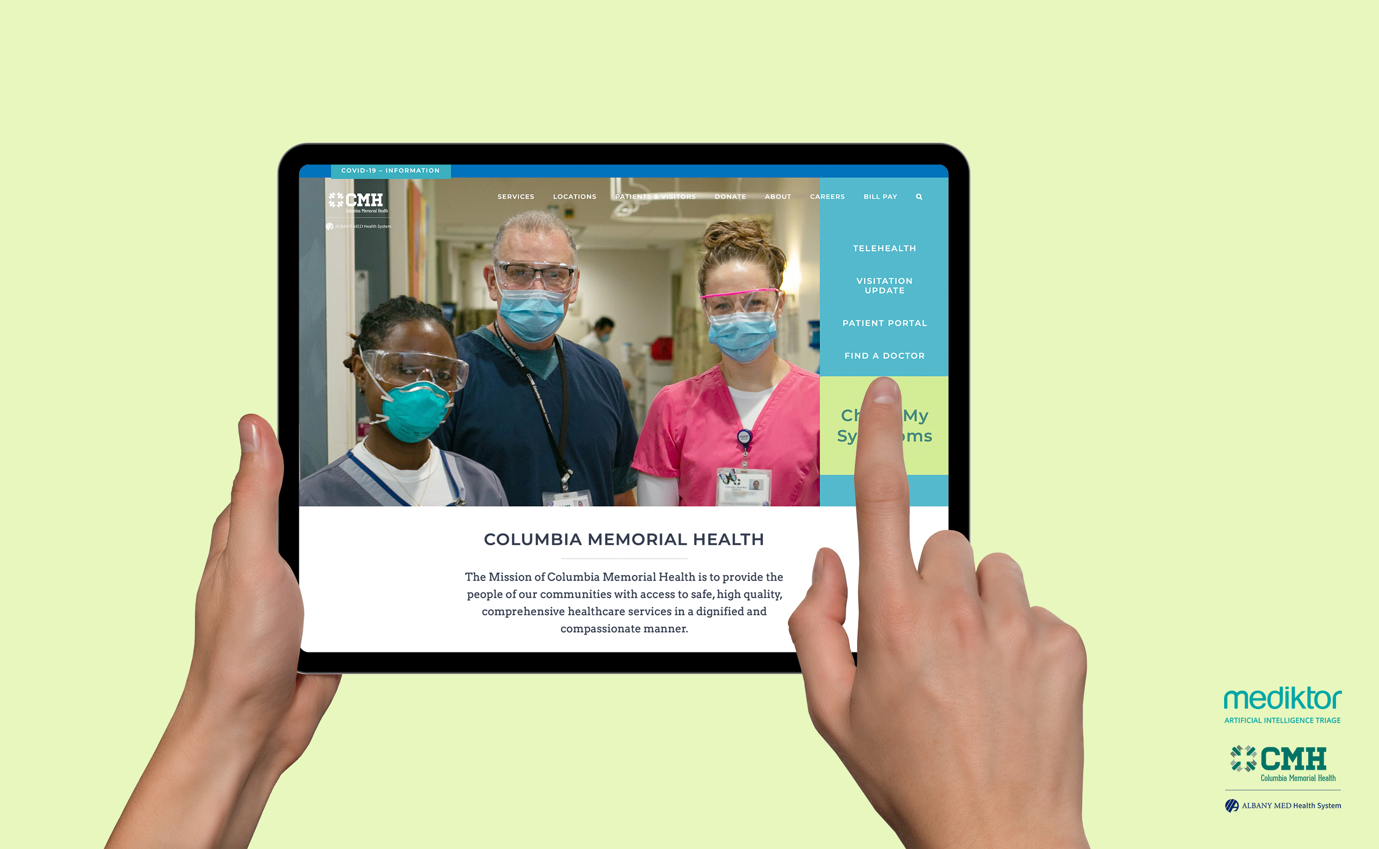 Columbia Memorial Health launches the region's first digital “symptom checker” powered by Mediktor 